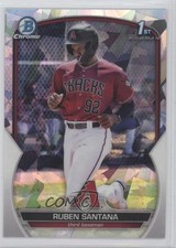 2023 Bowman Chrome Prospects Atomic Refractor Ruben Santana #BCP-42 4pn