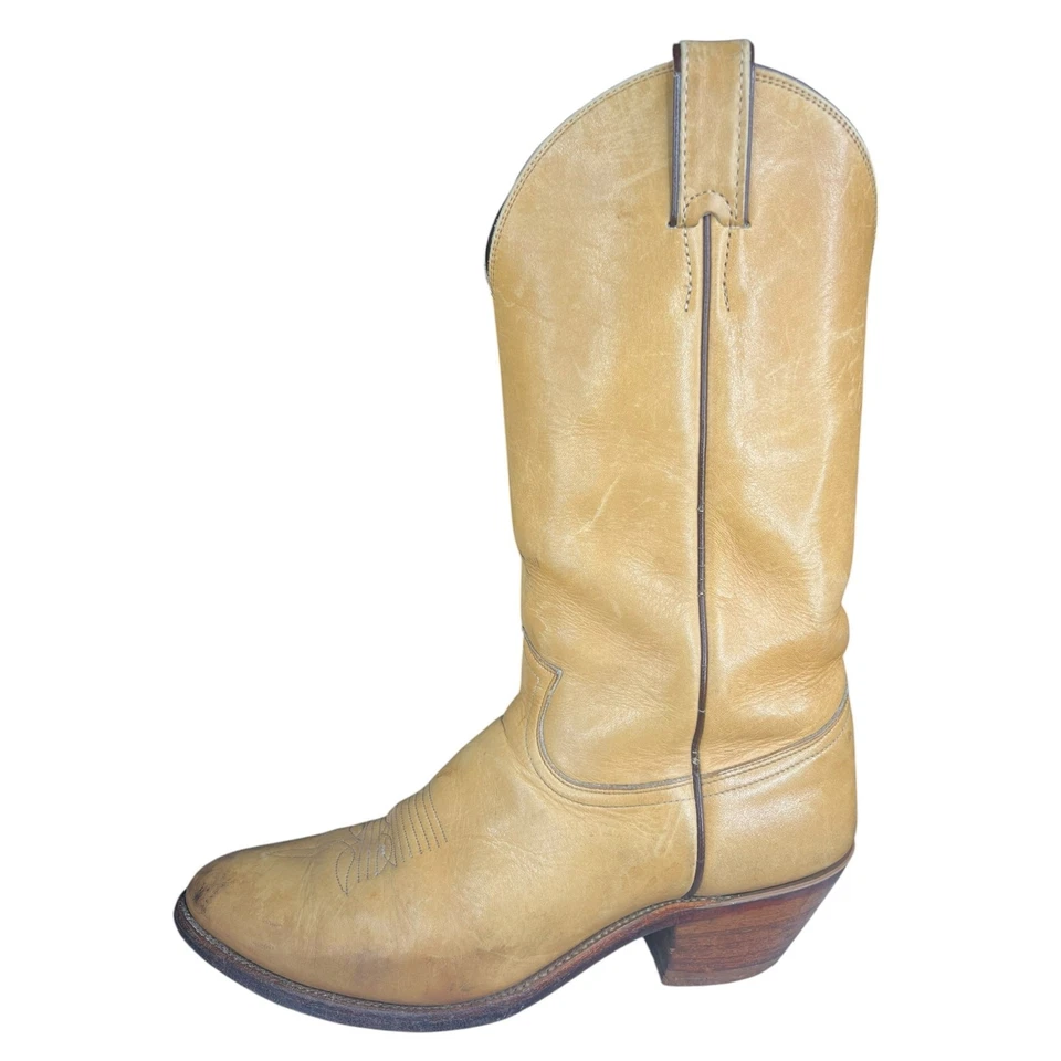 Bota de Vaquero Occidental Justin De Colección Para Hombre Cuero Tostado Talla US 10 D Foto 3 de 4