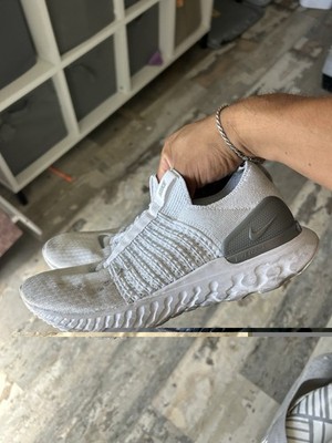 Nike React Phantom Run Flyknit 2 White Platinum CJ0280 Womens Shoes Size 8.5