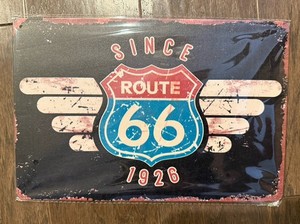 Metal Shop Sign Route 66  new “retro” Sign Garage Cars