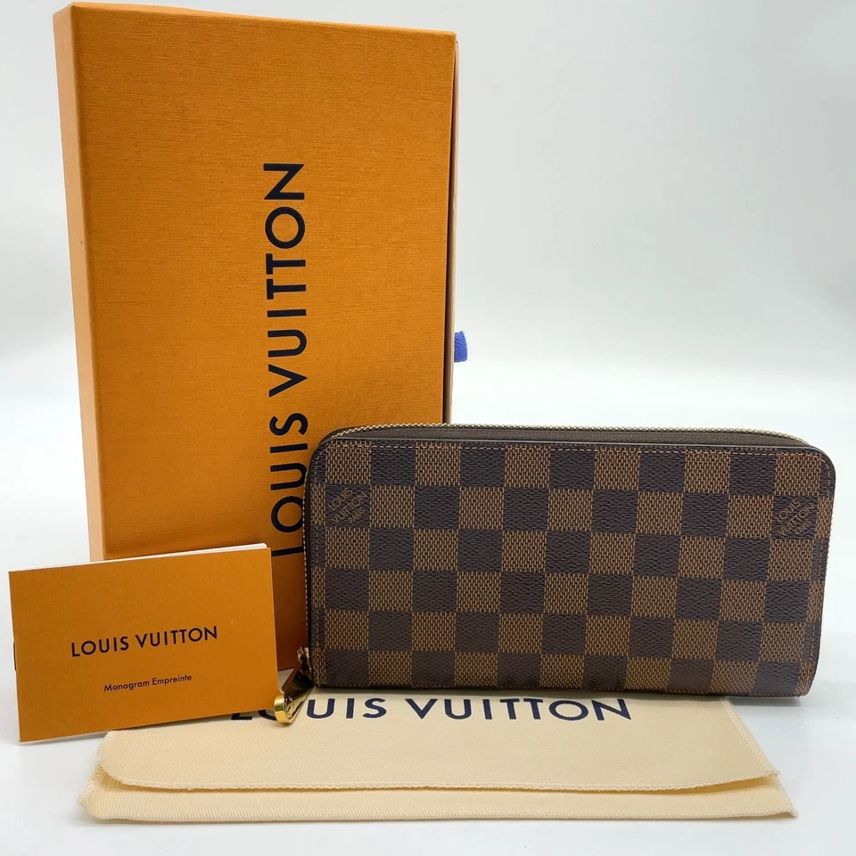 Portafoglio lungo originale Louis Vuitton Damier Ebene Zippy N41661 con scatola/dustbag NS110103 - Immagine 2 di 4