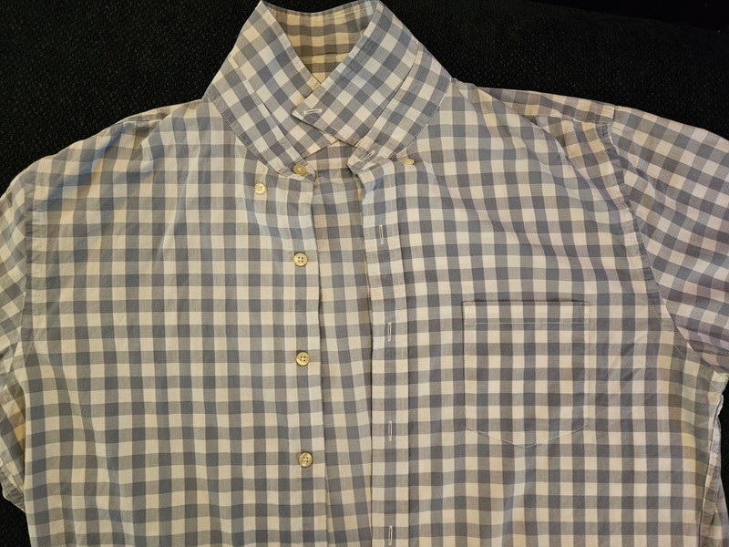 Men's J Crew Cotton Button Down Collared Shirt Size Large Long Sleeved