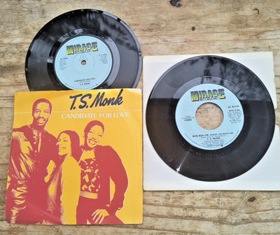 T.S. MONK ''BON BON VIE'' & ''CANDIDATE FOR LOVE'' 2 x 7'' MIRAGE SOUL DISCO
