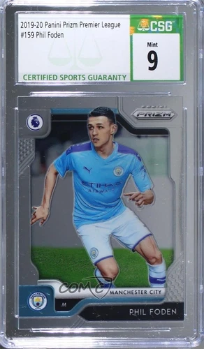 2019-20 Panini Prizm Premier League Phil Foden #159 CSG 9 Mint