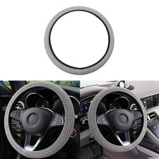 Wogomz Elastic Stretch Car Steering Wheel Cover, Comfortable Gray