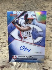 2025 Bowman's Best Quentin Young Auto Blue Refractor #/150 Twins