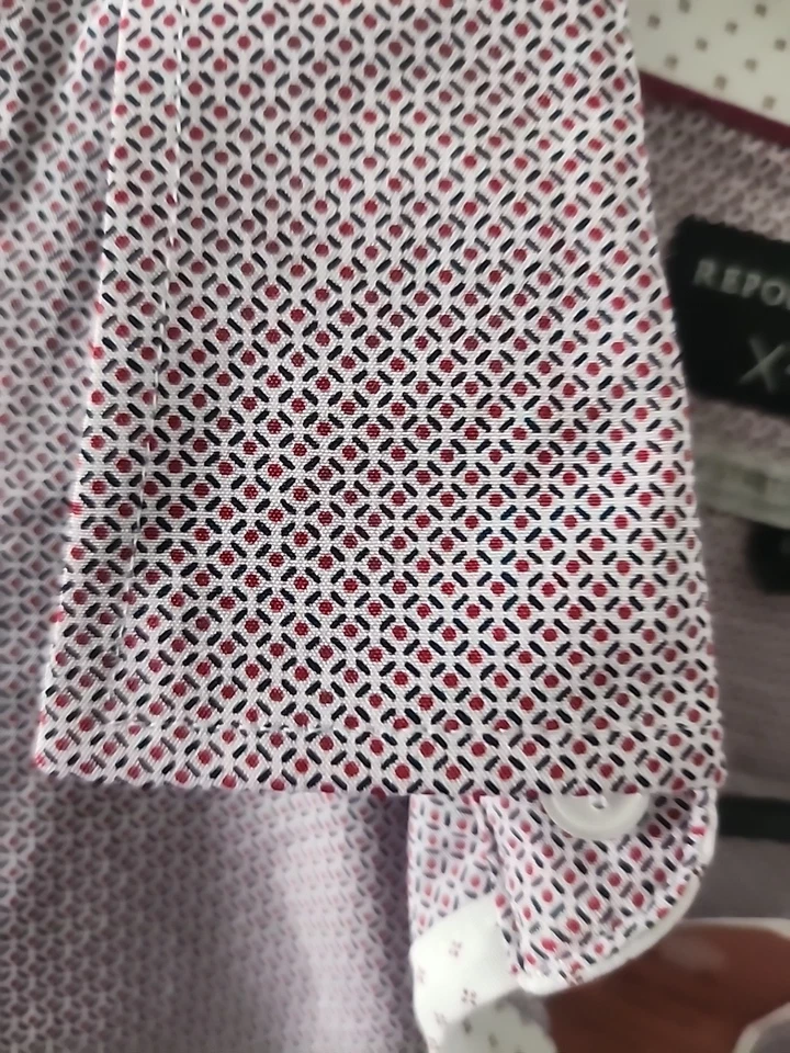 Report Collection Button Up Long Sleeve Large Purple Men's Performance Stretch  - Image 3 of 4