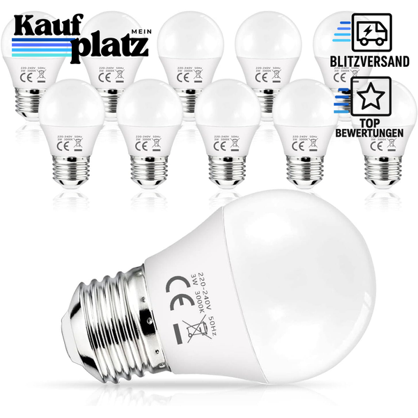 E27 LED Lampe Warmweiß 3W Ersetzt 25W GlüHbirnen G45 Kugel 180° Abstrahlwinkel-image