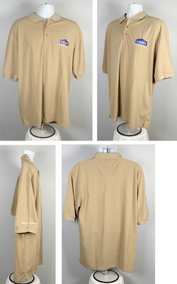 #ad #ad Lowes Installation Services Independent Contractor Polo Shirt Mens XL Tan $26.95