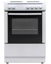 ESSENTIALS CFSE60W18 60 cm Electric Solid Plate Cooker - White