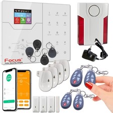 Alarme sans Abonnement 4 à 5 Pièces - Sécurité Maison sans Fil 4G GSM et Con