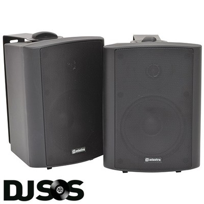 Adastra BC5A schwarz verstärkte Stereo Lautsprecher PA Hintergrund Musik Monitor DJ