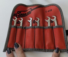 Usa Snap-on Sae 4 Way Open End Angle Mini Ignition Wrench Set C-65d