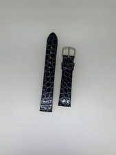 Hadley Roma 18MM gray Alligator side watch band strap thin