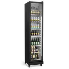 8 cu.ft One-Door Commercial Merchandiser Refrigerator Beverage Cooler in Black