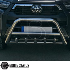 Toyota Hilux 2016-2020 MK8 A-Bar Polished (Spoiler Nudge Bull Bar)