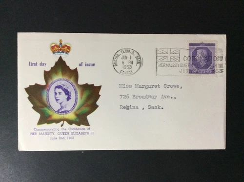 BroadviewStamps Canada #330 FDC  QEII FDC.  Issued 01JUN1953.