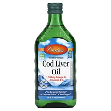 2 X Carlson Labs, Norwegian Cod Liver Oil, 16.9 fl oz (500 ml)