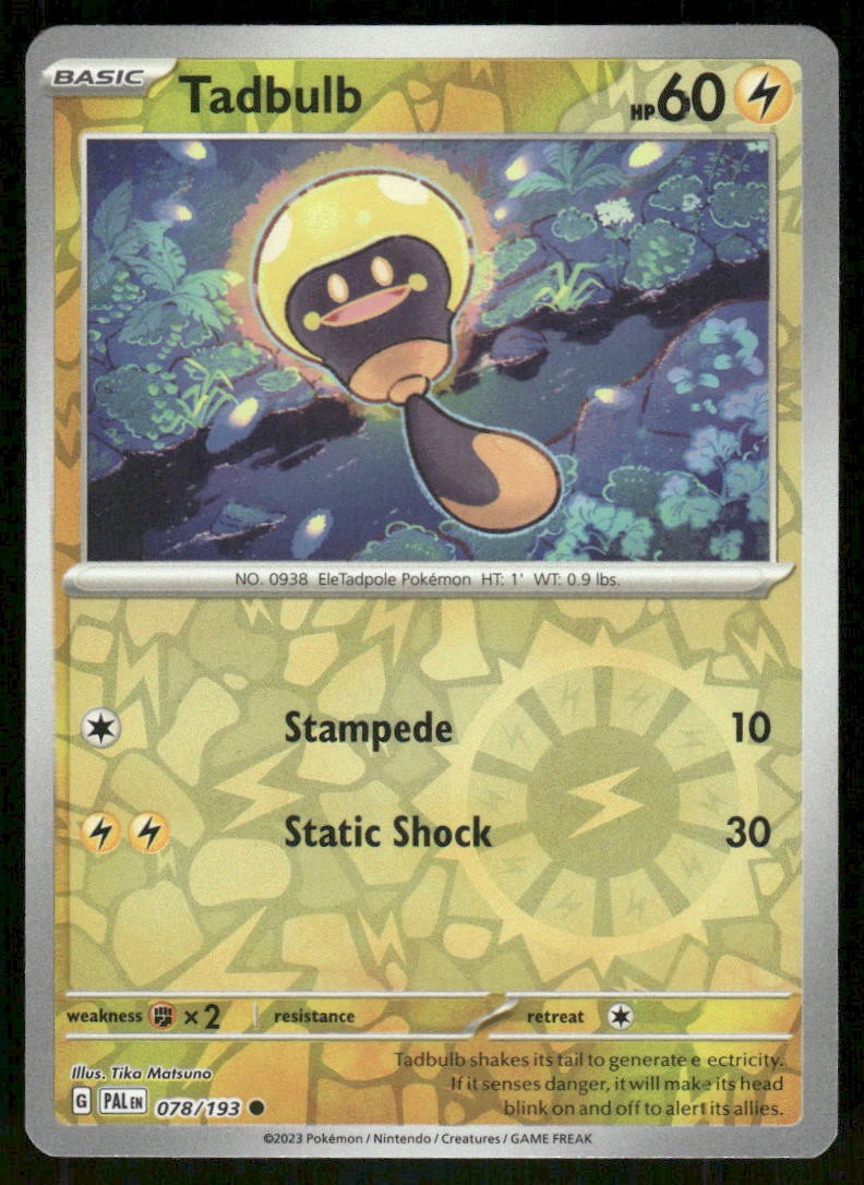 Tadbulb 078/193 - Paldea Evolved - Reverse Holo Common NM