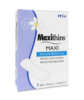 Hospeco MaxiThins Maxi Pads For Vending Machines, 50 Pack Individually Packed