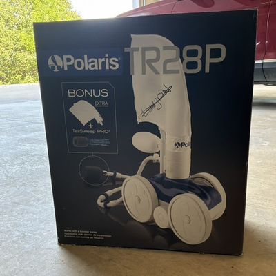 #ad Polaris TR28P Pressure Pool Cleaner with TailSweep PRO White Blue $499.99