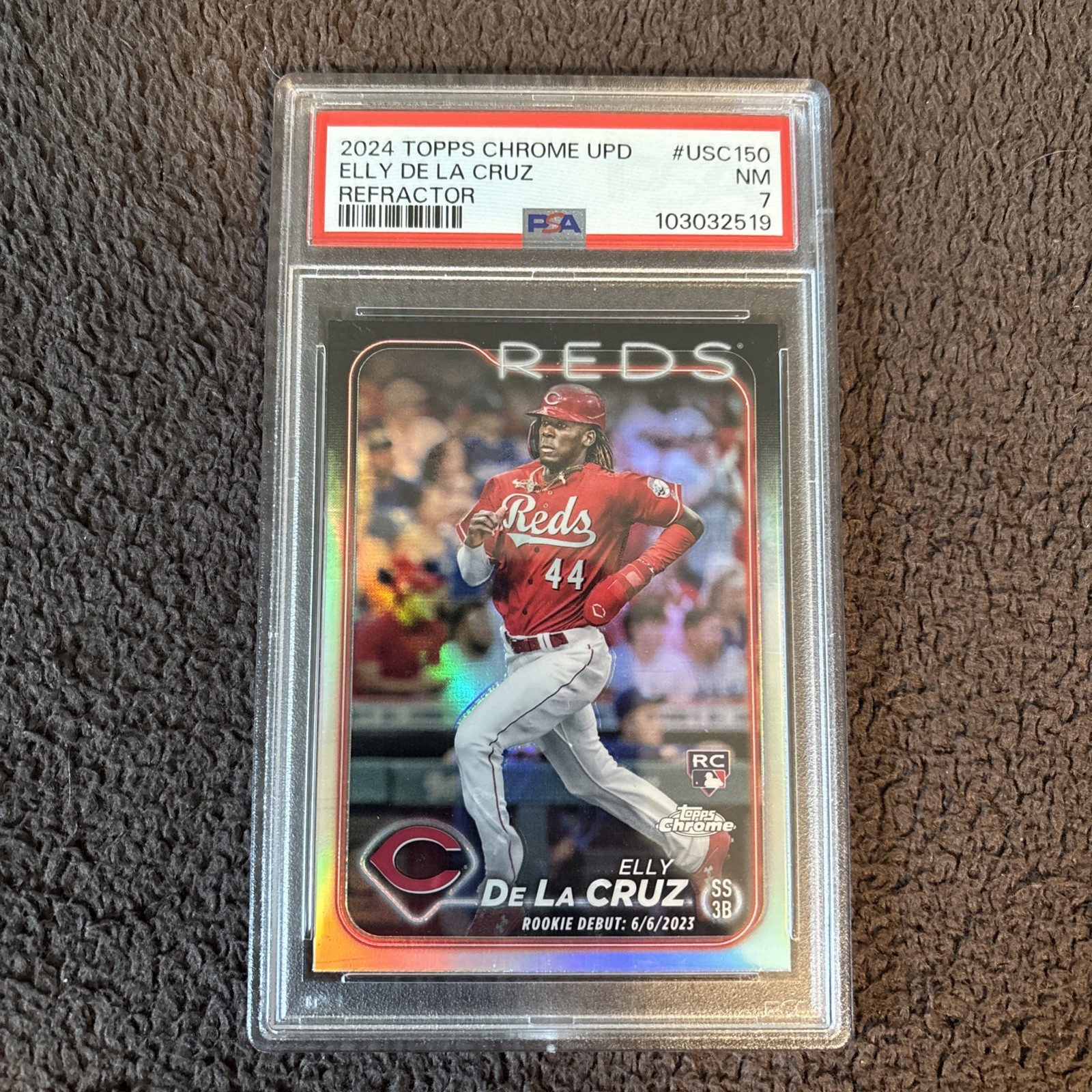 2024 Topps Chrome Update Series - Rookie Elly De La Cruz #USC150 Refractor view 1