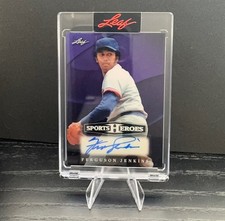 2026 Leaf Sports Heroes Ferguson Jenkins Base Auto Prismatic Purple /8 #BA-FJ1