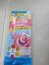 Mr Bubble Water Coloring Tablets Fizzy Tub Colors.Fragance free.6 oz.
