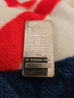 10 oz silver bar JM Johnson Matthey Assayers & Refiners