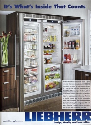 2008 LIEBHERR Refrigerator Design Quality & Innovation Original PRINT AD
