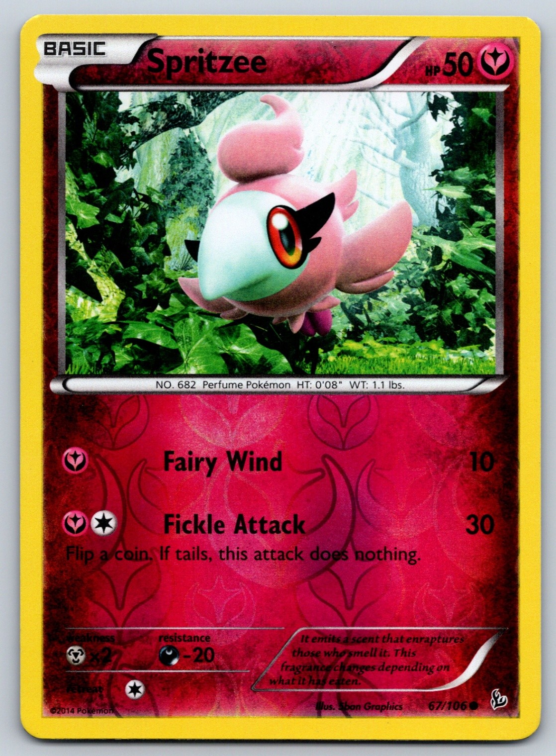 Spritzee Reverse Holo Common XY - Flashfire 67/106 NM