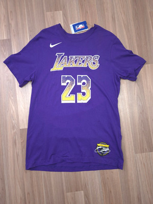 T-shirt Nike NBA Los Angeles Lakers LeBron James #23 violet neuf étiquette