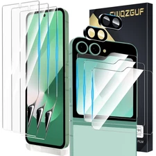 Galaxy Z Flip 6 5G Screen Protector Set: 3 TPU, 3 Tempered, 2 Camera Lens Glass