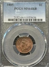 1885 INDIAN CENT PCGS MS64 RB