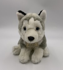 FAO Schwartz Husky PUPPY DOG 11" Plush Stuffed Animal