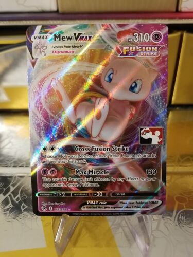 Mew Vmax Pokemon Prize Pack Series 2 Promo Pokemon Card NM/LP Play Stamp - Picture 1 of 2