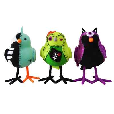 Halloween Featherly Friends 2017 Anniversary 3pc Fabric Birds Target Hyde & E...