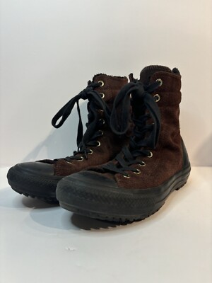 Size 8 - Converse All Star High Brown women s brown  suede 