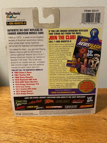 Johnny Lightning Limited Edition Muscle Cars U.S.A. 1970 Plymouth AAR Cuda White - Picture 11 of 23