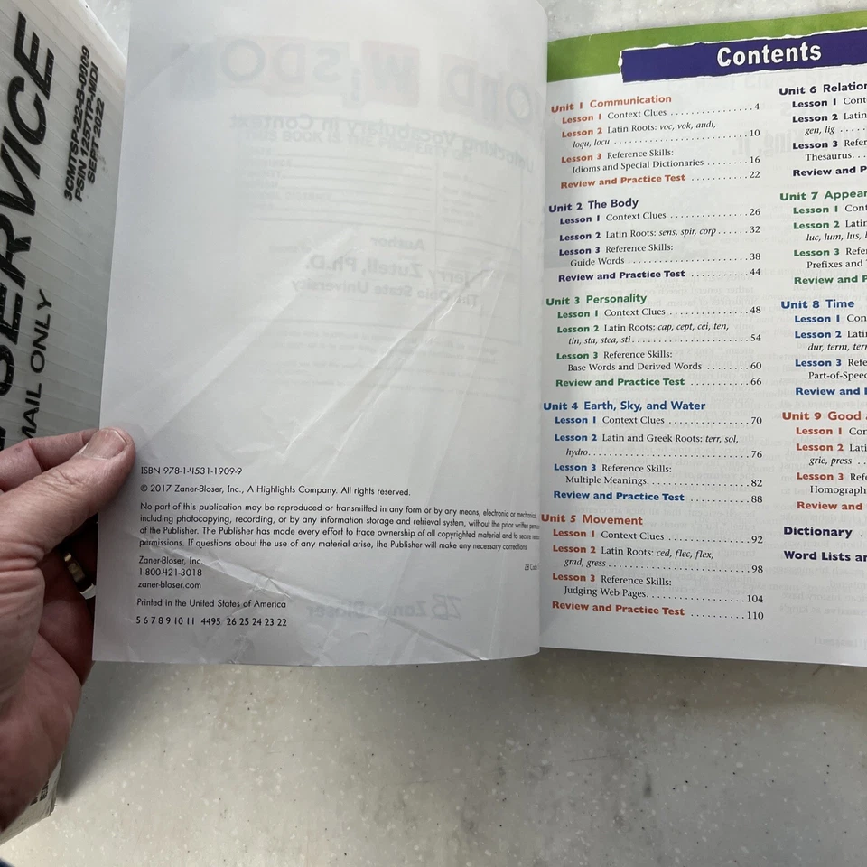 Zaner-Bloser: Word Wisdom 2017 Grade 6 Student Edition (No Writing) - Image 4 of 4