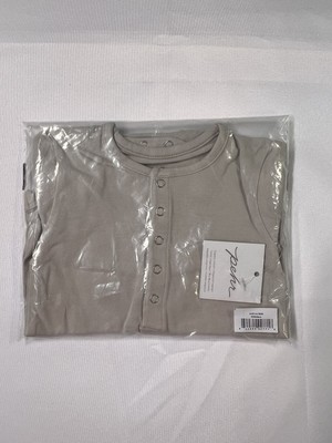 Pehr Baby One-Piece Essentials Dove Grey Long Sleeve Organic 6-12 Months