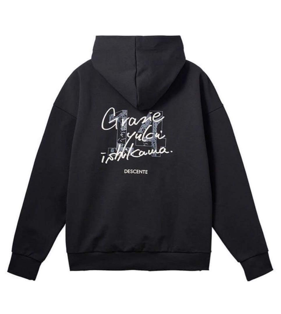 未使用☆DESCENTE yuki ishikawa オリジナルスウェット Yuki Ishikawa DESCENTE Collaboration hoodie L Size 2024