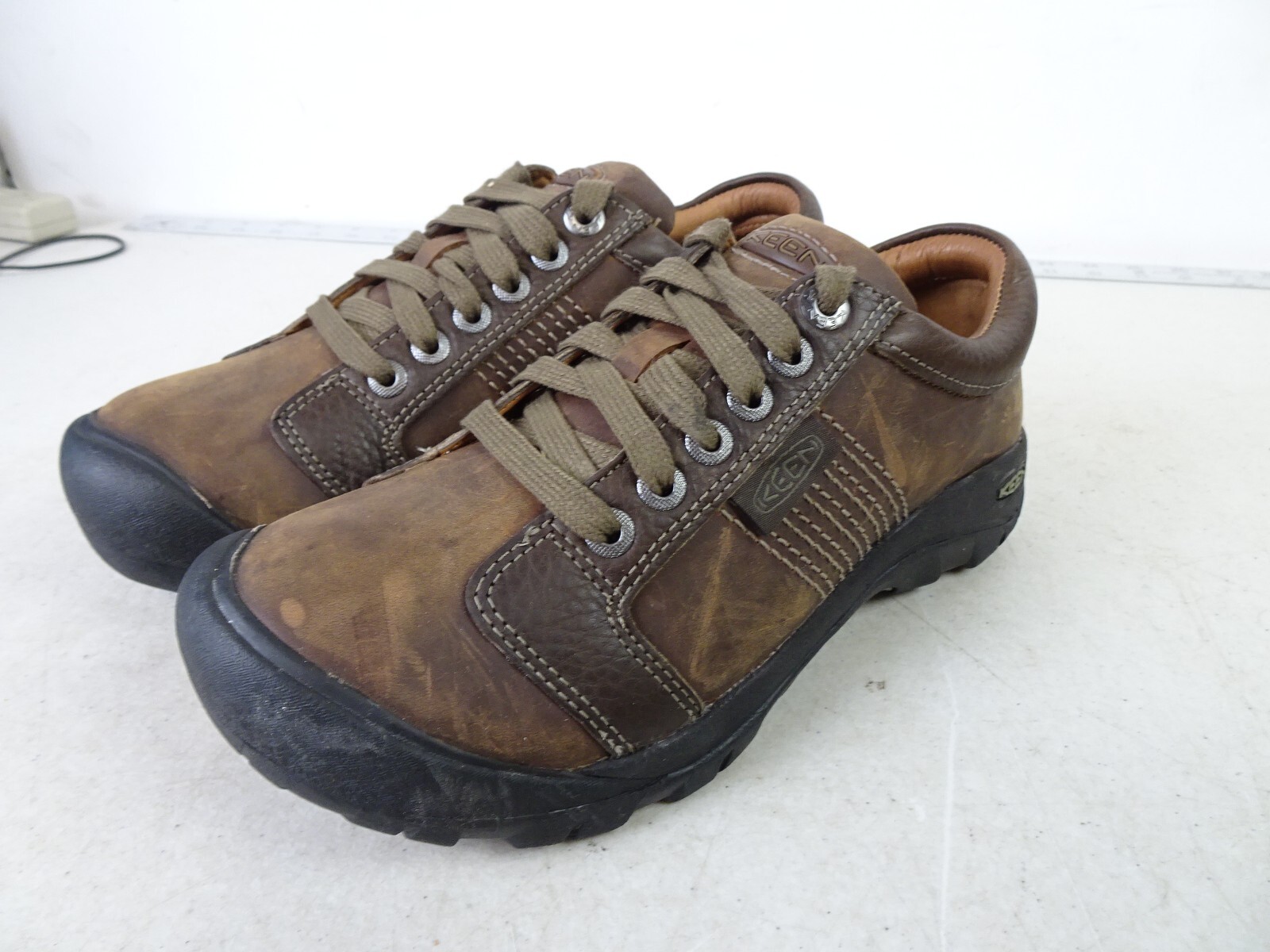 Keen Austin Brindle Bungee marrone mocassino stringato scarpa sneaker uomo 7 NUOVO