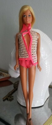 Vintage Mattel 1966 Sunset Malibu Barbie Doll Blonde Blue Eyes