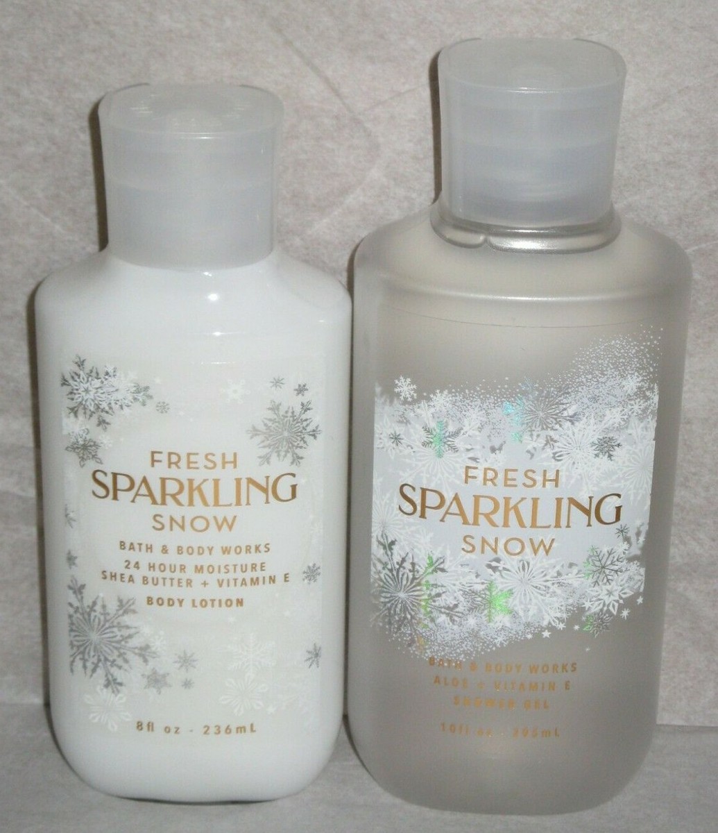 Bath Body Works FRESH SPARKLING SNOW Shower Gel Body Lotion NEW
