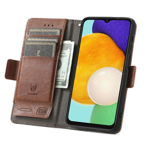 For Samsung Galaxy A06 A16 A26 A36 A56 Men's Vintage Leather Wallet Stand Case - Picture 13 of 85