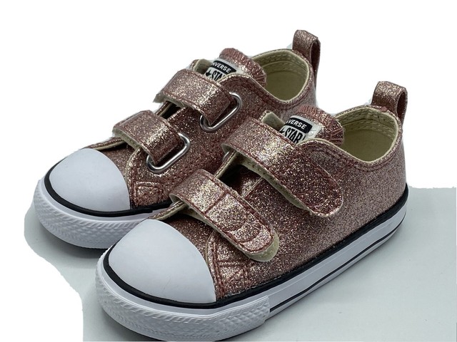 rose gold converse velcro
