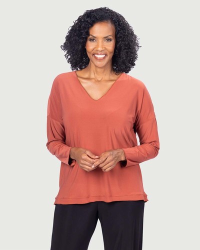 Last Tango Long Sleeve Raw Edge Hem Top - Picture 18 of 26