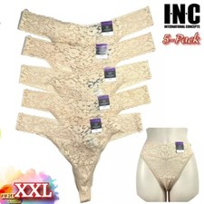 NWT 5-Pack INC International Concepts Women's XXL Lace Thong Underwear Assorted