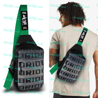 JDM Gradation Crossbody Shoulder Bride Bag With Green Mugen JDM Straps Backpack